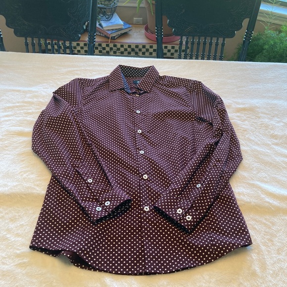 Mens H&M Patterned Slim Fit Long Sleeve Shirt. Size Small. - Picture 2 of 3